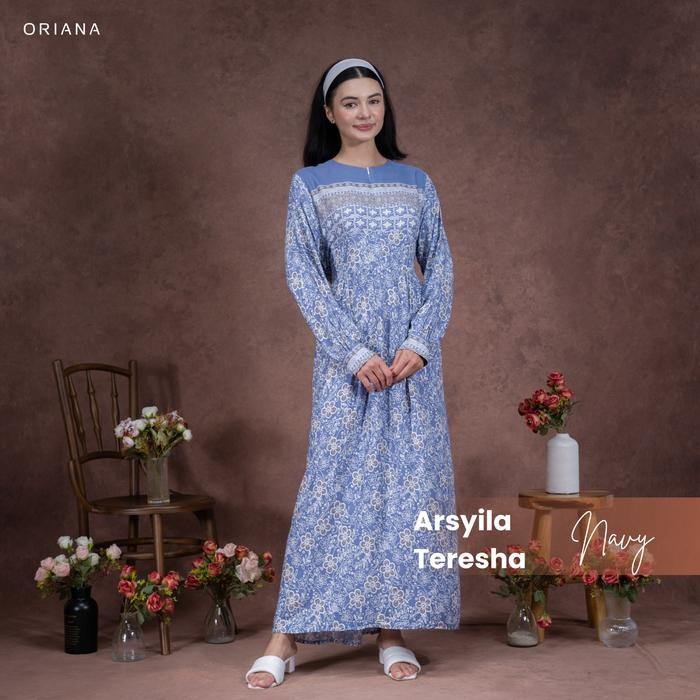 Oriana Homewear Daster Gamis Rayon Arsyila Collection Daster Panjang Gamis Busui Hijab Friendly