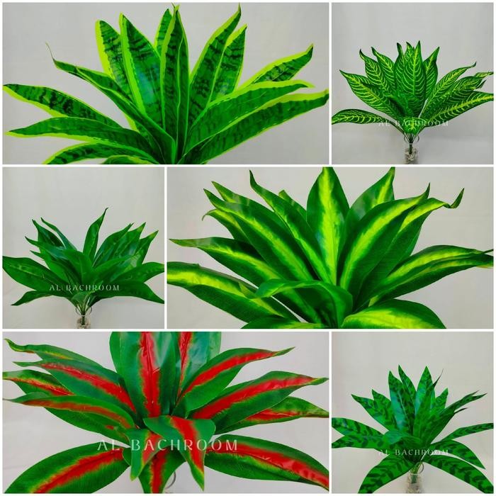 B8098 TANAMAN PLASTIK GELOMBANG CINTA 18 CABANG ARTIFICIAL DEKORASI