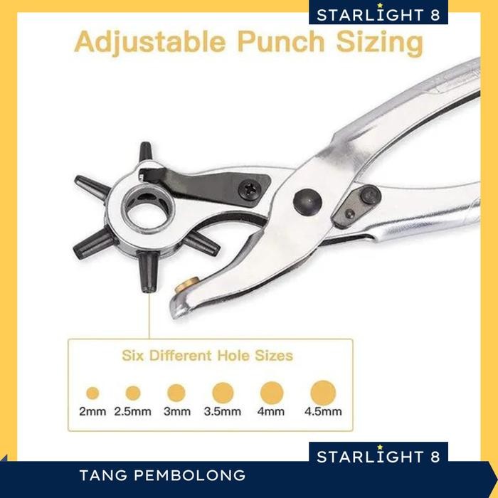 

Alat Pembolong Gesper Tali Ikat Pinggang Tang Punch Plier 5 Lubang