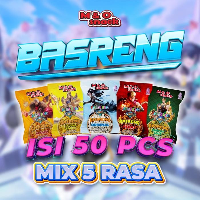 

Basreng Karakter Isi 50pcs by MO Snack - Snack Pedas - Food- Basreng viral-basreng 1000-jajanan