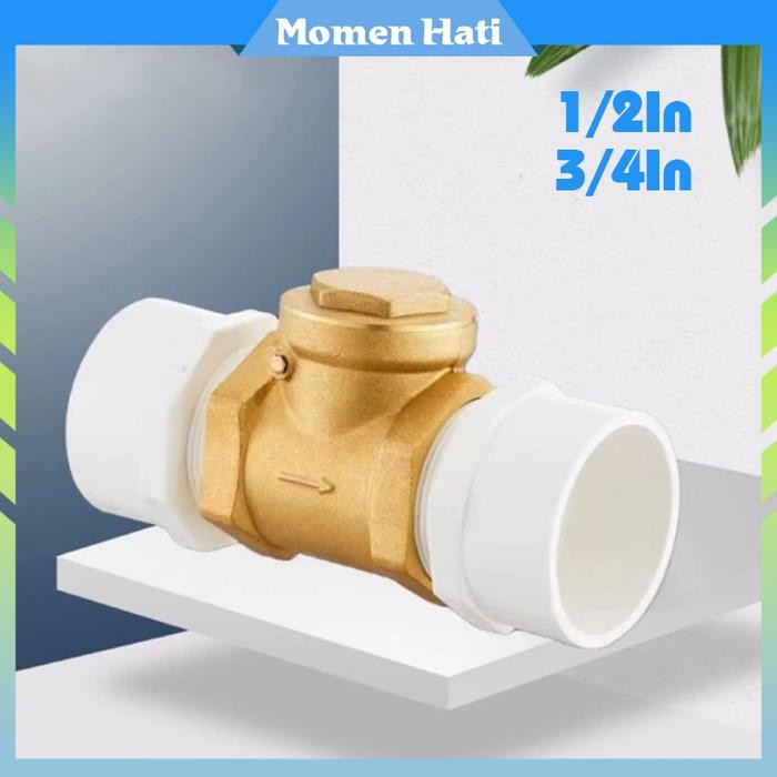 Swing Check Valve / Tabok Klep Kuningan / Klep Tabok 3/4 Inch 1/2 Inch