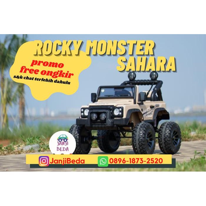 Maenan Mobilan Mainan Mobil Aki Anak Rocky Volta 50 Monster Sahara