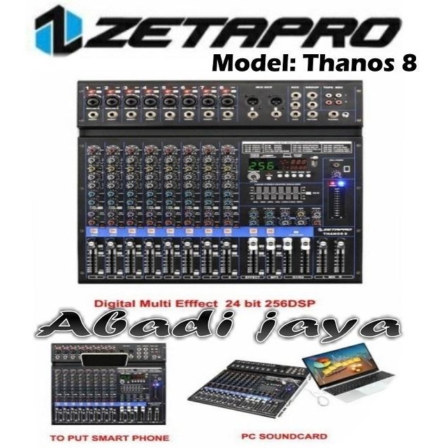 MIXER ZETAPRO THANOS 8 ZETAPRO THANOS 8 MIXER ZETAPRO RESMI