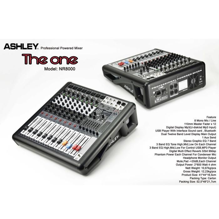 power mixer ashley NR 8000