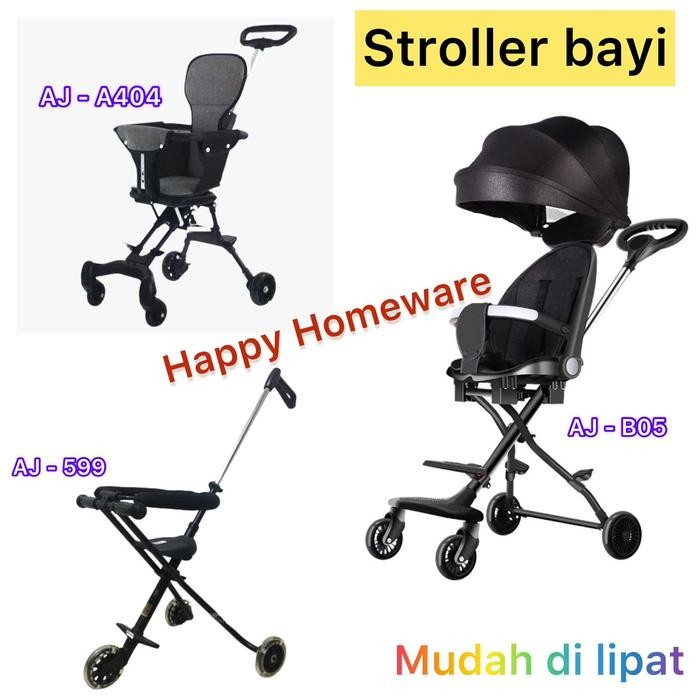 Stroller Bayi Lipat Kereta Dorong Balita Stroller Traveling Portable