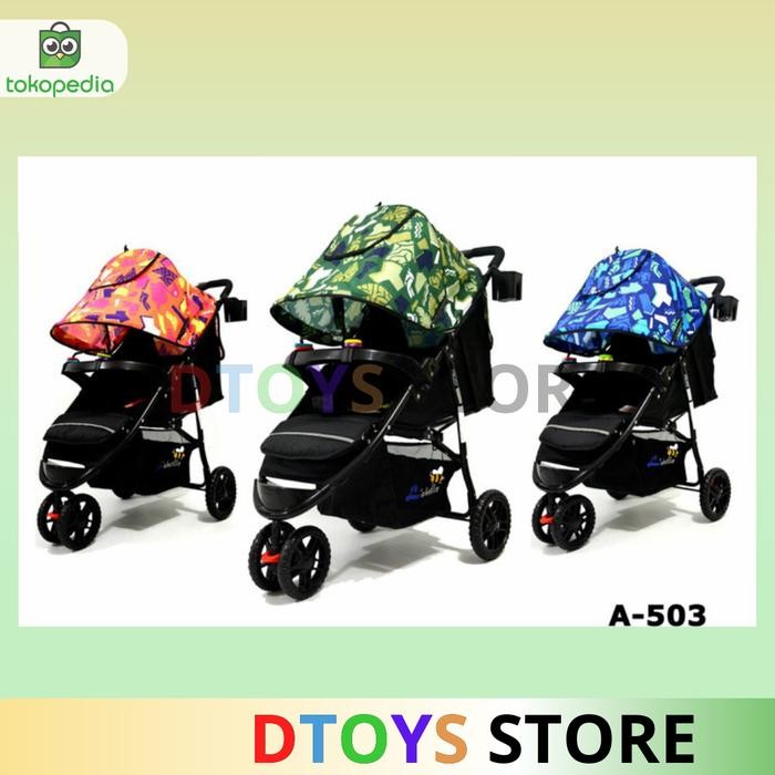 Stroller Baby Labeille Roda 3 Flour-dorongan bayi