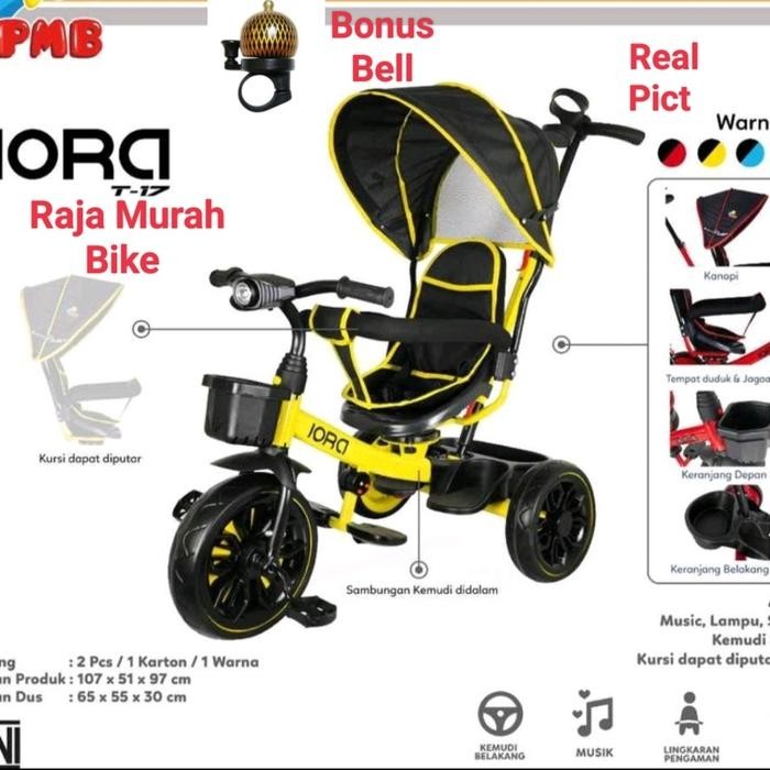 Sepeda Anak Roda Tiga Iora T-17 Sepeda Roda Tiga Iora T17 Stroller