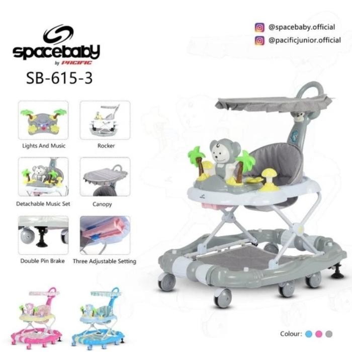 Babywalker Spacebaby SB 615-3 Baby Walker Space Baby SB615-3 SB 615