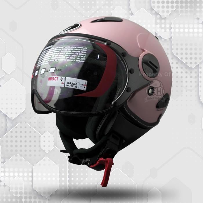 Helm Kyt Elsico Solid Light Peach Kyt Helm Elsico Polos Light Peach Half Face