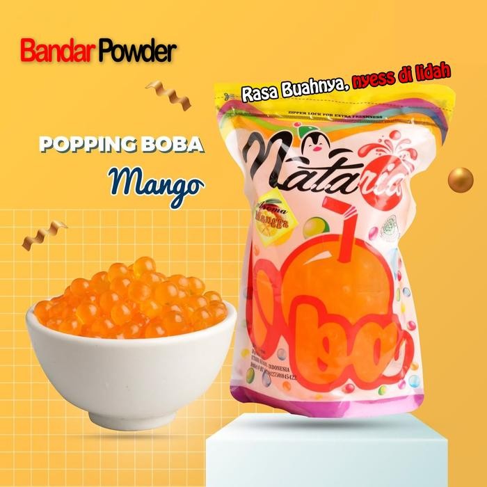 

New Popping Boba Mango 500gr Supplier Topping Minuman Bubble Drink
