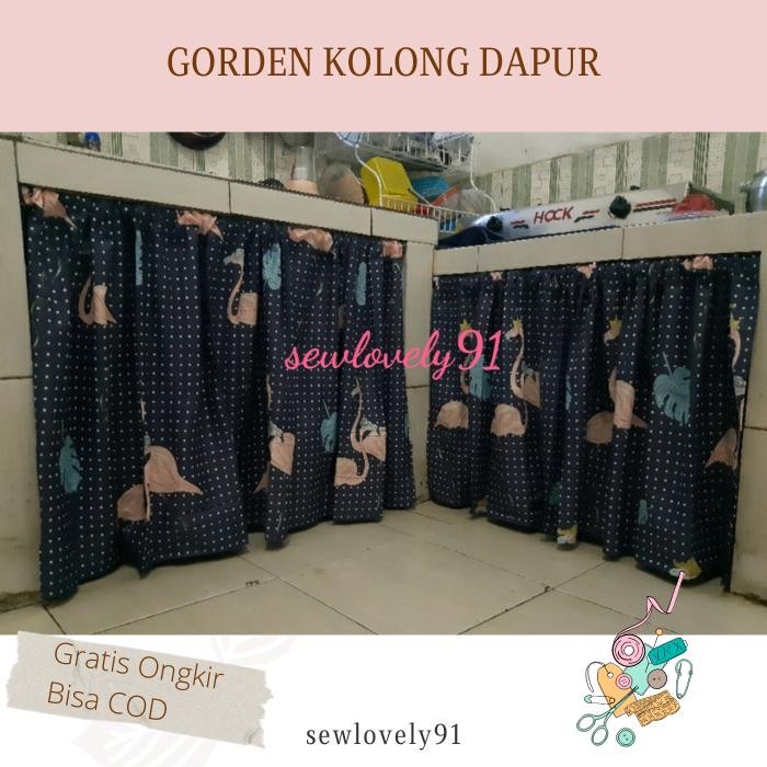 New gorden gordyn hordeng kolong meja dapur paling murah shabby chic