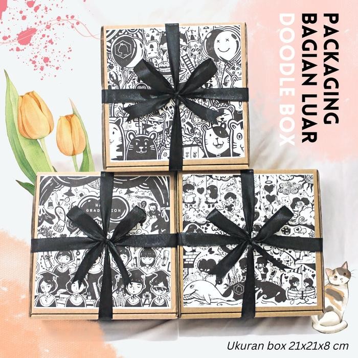 

New Kado Ulang Tahun Unik Doodle Cewek Cowok Wisuda Hampers Hadiah Valentine Ulang Tahun isi Boneka