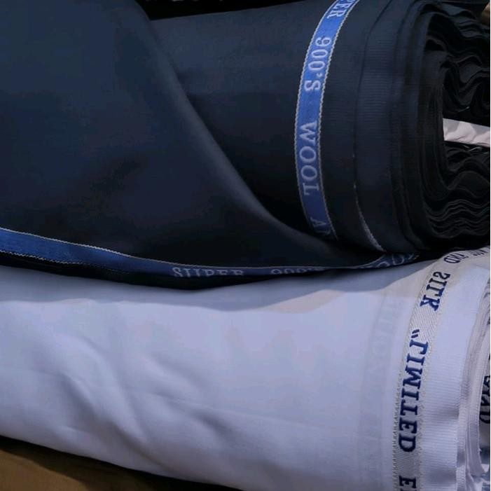 kain biru dongker/blu black bahan celana,span,rok seragam kantoran pns,asn pormal *