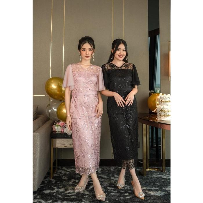 BARU Miss Nomi - Renee Dress Pesta Mewah Elegant Gaun Brukat Jumbo Gaun Natal *