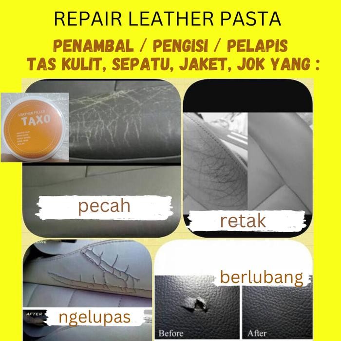 Leather Filler Repair Dempul Penambal Tas Sepatu Jaket Sofa Jok Kulit *