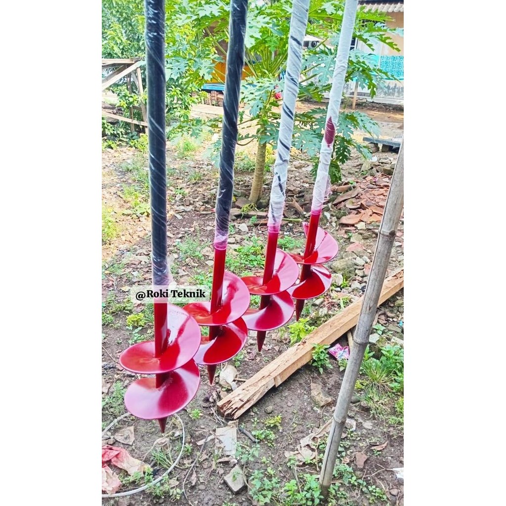 Alat Pelubang Tanah Bor Biop Spiral / Bor Penggali Tanah Sumur Resapan *