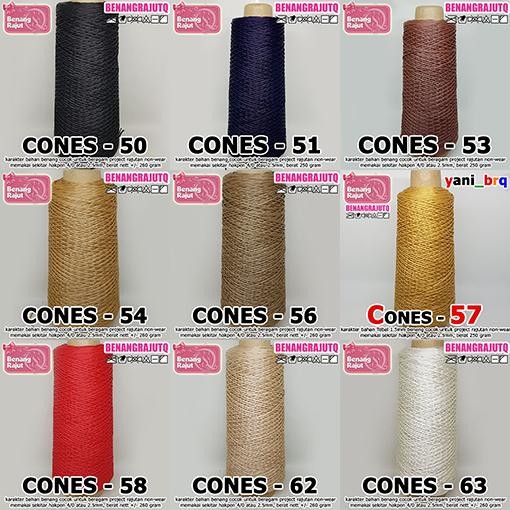 BENANG RAJUT NILON PP D27 - CONES - GLANZ *