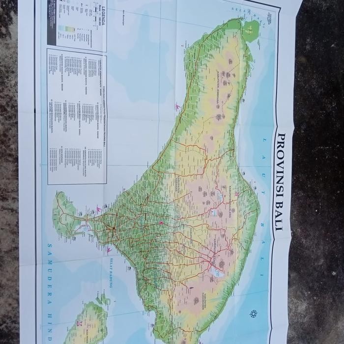 peta provinsi bali lipat