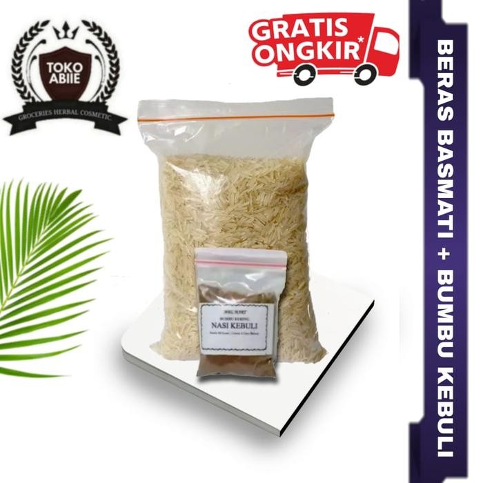 

Laura.Mart1 Nasi Kebuli Beras Basmati 1Kg Original Dengan Bumbu Kebuli Instan Arabian Food Rice
