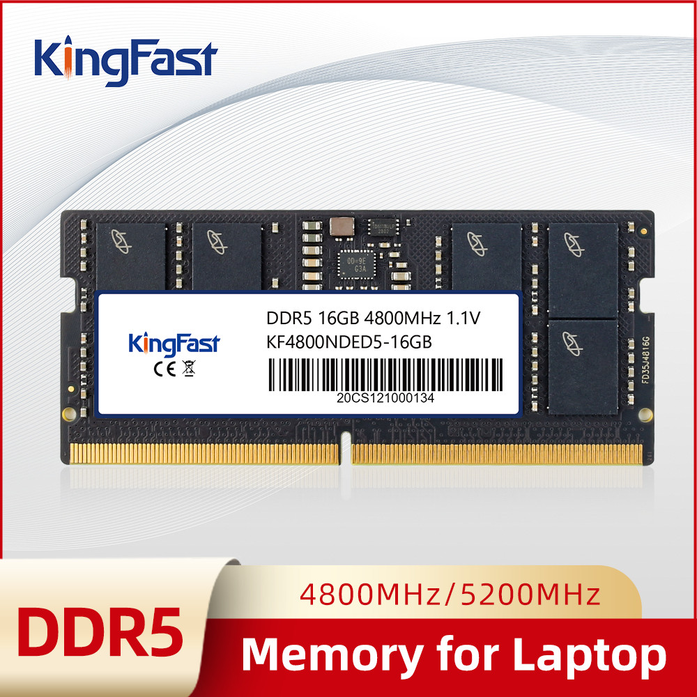 KingFast DDR5 Memory 16GB 32GB 4800MHz 5200MHz 5600MHz 260Pin 1.1V Sodimm Memoria Ram for Laptop