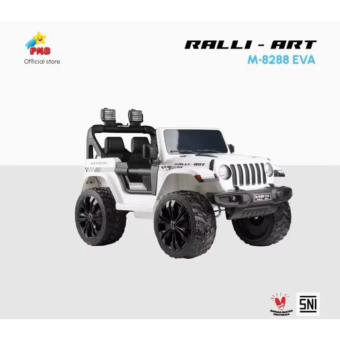 Siap Pakai - Mobil Aki Anak Bisa Dinaiki Model Ralli Art Rubicon Dengan Ban Karet Jumbo Awet Dan