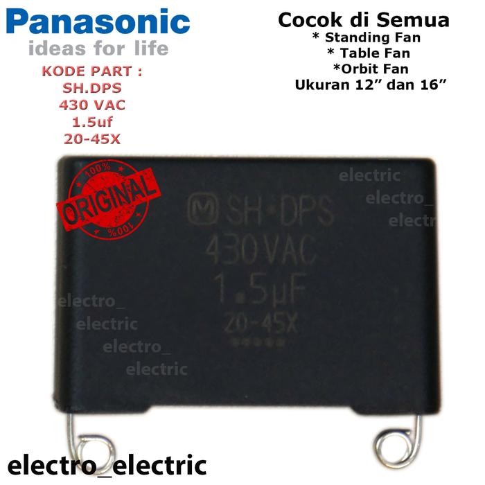 SALE Kapasitor Kipas Angin 430VAC 1.5F Cocok untuk Kipas Angin Panasonic 12" & 16" Inch
