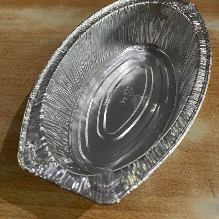 Aluminium foil Oval 21x12 cm tinggi 4.5 cm 522/44
