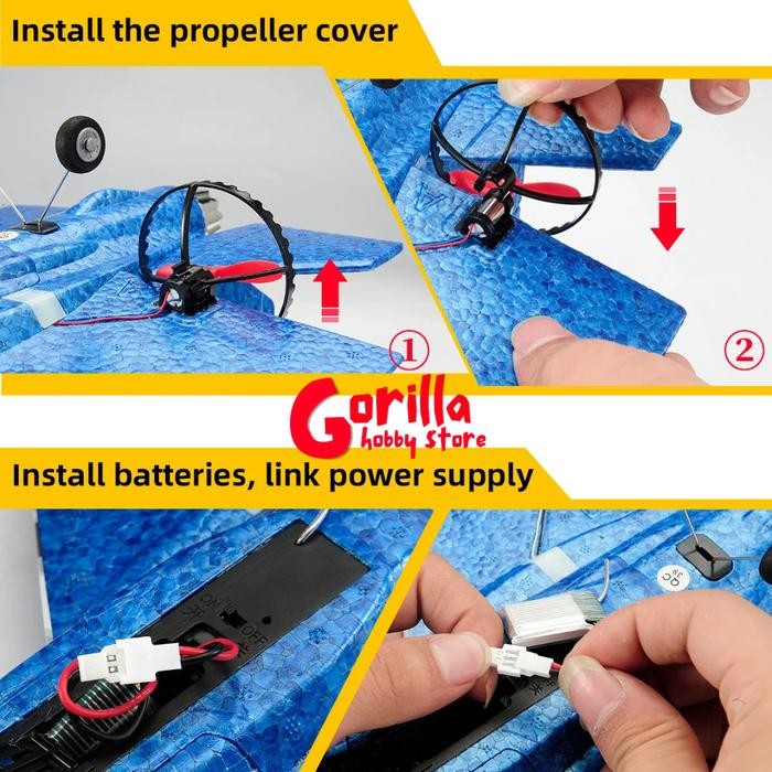 Pesawat Rc Plane Hw39 F35 Fighter Fixed Wing Glider Epp Foam Rtf