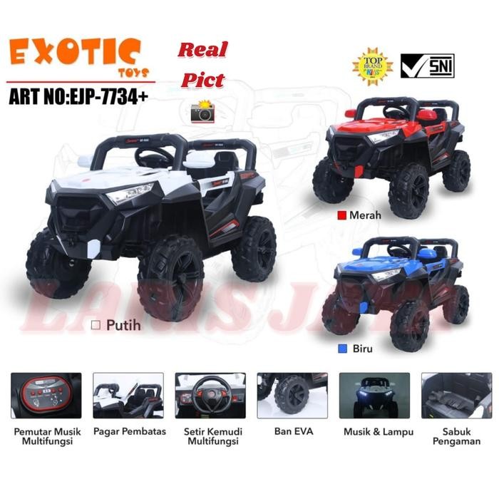 Mobil Aki Anak Exotic Ejp 7734+ Ban Karet Eva Mobilan Aki