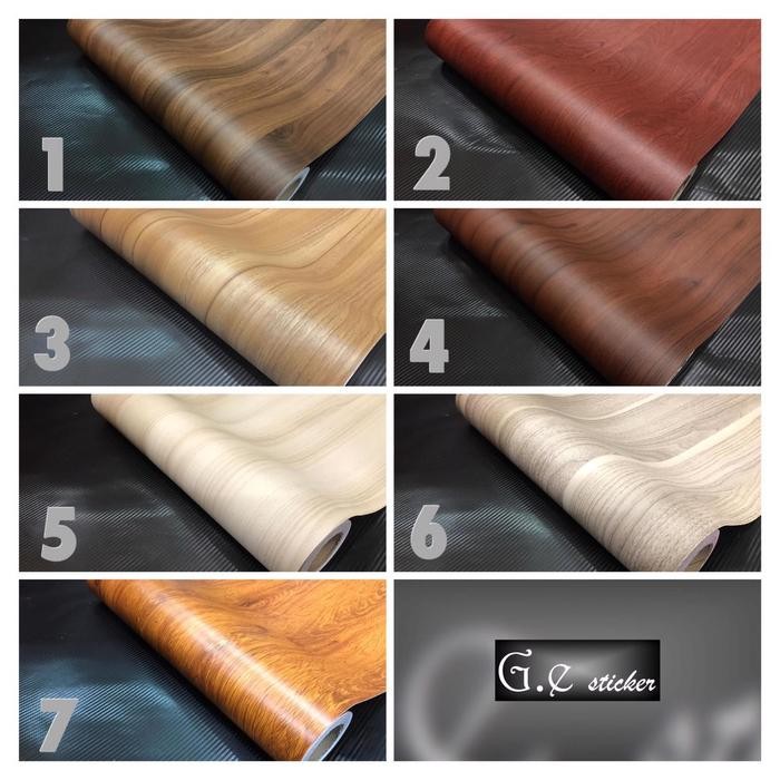 [ROLL] Sticker motif kayu stiker skotlet variasi dekorasi wood