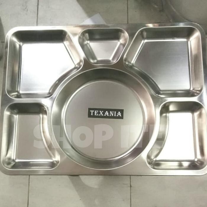 Messtray Stainless 6 Sekat / Food Tray Stainless Tebal Sekat