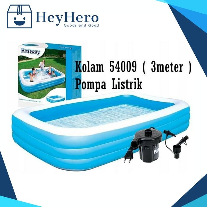 Kolam Renang 305 Cm Anak Kotak Polos Bestway Ukuran Besar 54009