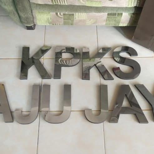 Huruf & Angka Timbul Nomor Rumah Stainless Steel Ukuran 20Cm