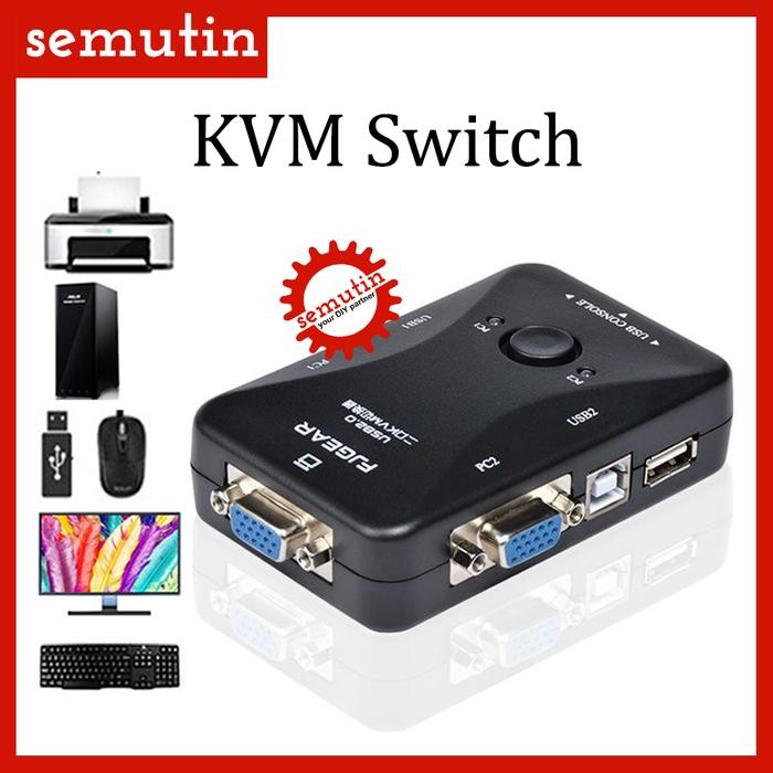 Terlaris KVM Switch 2 Port USB Manual VGA SALE