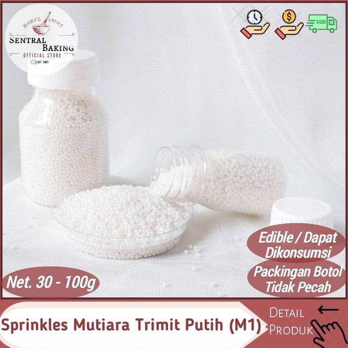 

Sprinkle Kue Mutiara Trimit Putih (M1) / Springkel Springkle Hias Kue best seller