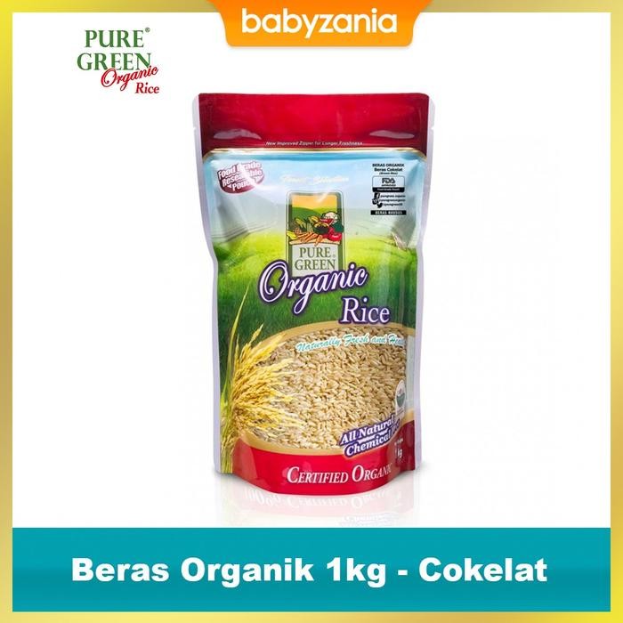 

Pure Green Beras Organik 1Kg - Cokelat