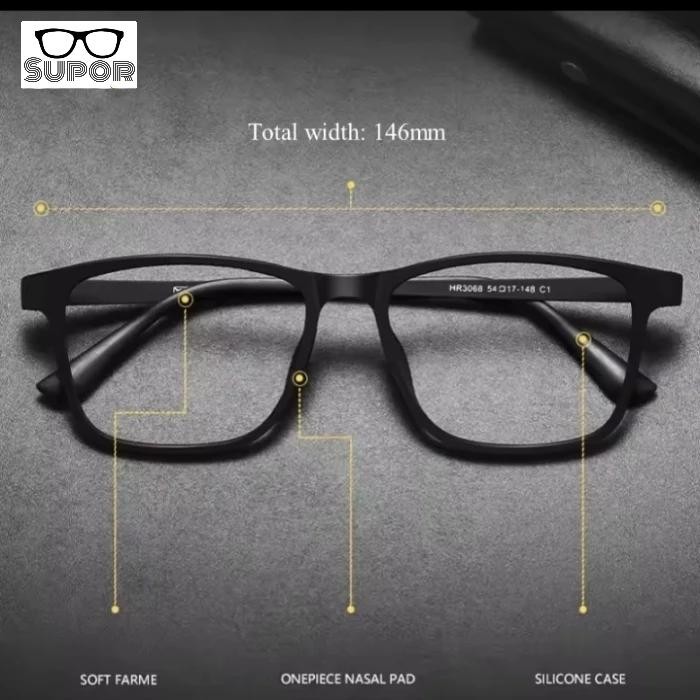 Kacamata Korea Ff50 Original Black Full Frame Kaca Mata Minus Pria