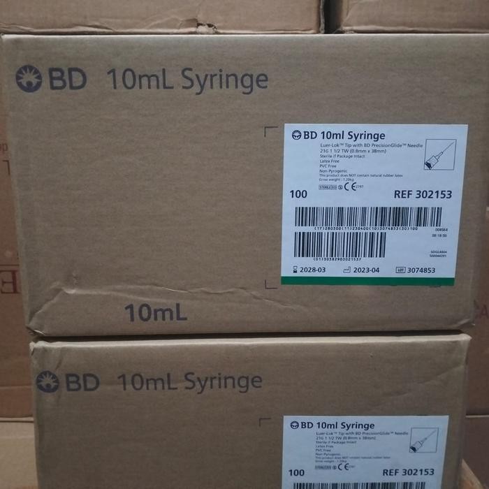 Spuit 10Cc Syringe 10Ml Syringe 10Ml With Needle 100Ea
