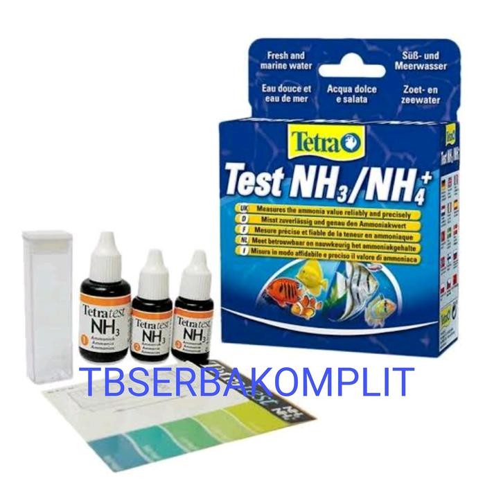Tetra Ammonia Nh3 Nh4 Water Test Kit Cairan Strip Uji Tes Kadar Amonia