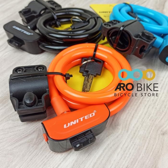 Gembok Kunci Pengaman Sepeda Helm Motor United Ks 515 Kunci Spiral