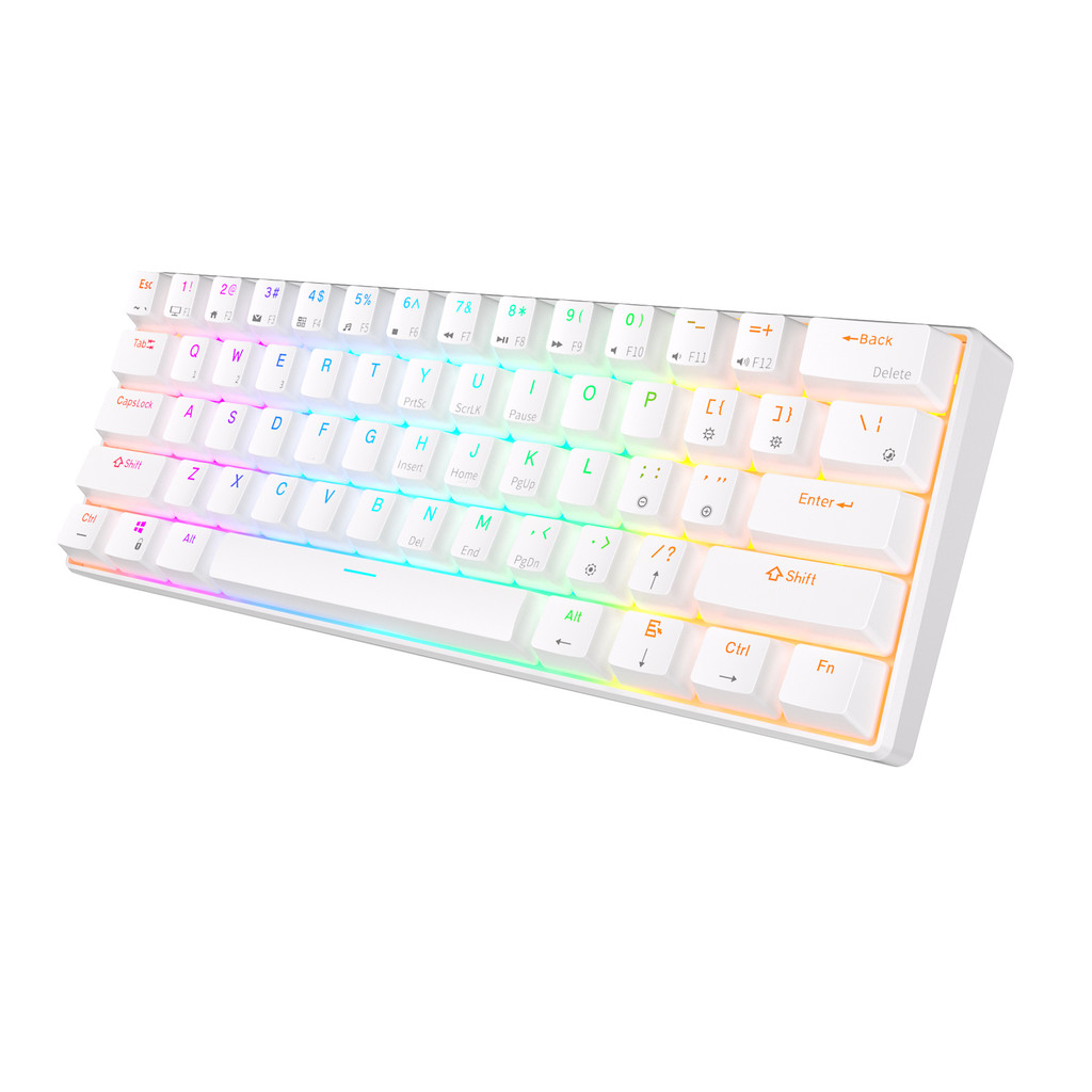 RK61 RK Royal Kludge Russian Gaming Keyboard Wireless Mechanical Keyboard 60% RGB Backlit 61 Keys Bl