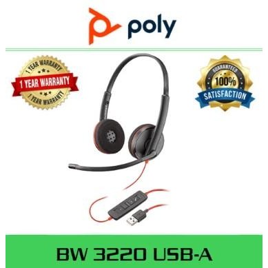 Cuci Gudang Poly Plantronics Blackwire 3220, C3220 Usb-A (Pn: 209745-101)