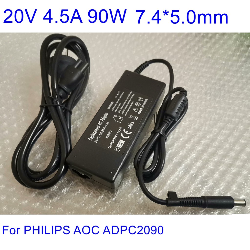20V 4.5A 90W AC DC Adapter For PHILIPS AOC ADPC2090 C3583FQ AG322QCX VS16485 XG-2703 XG3420C Laptop 