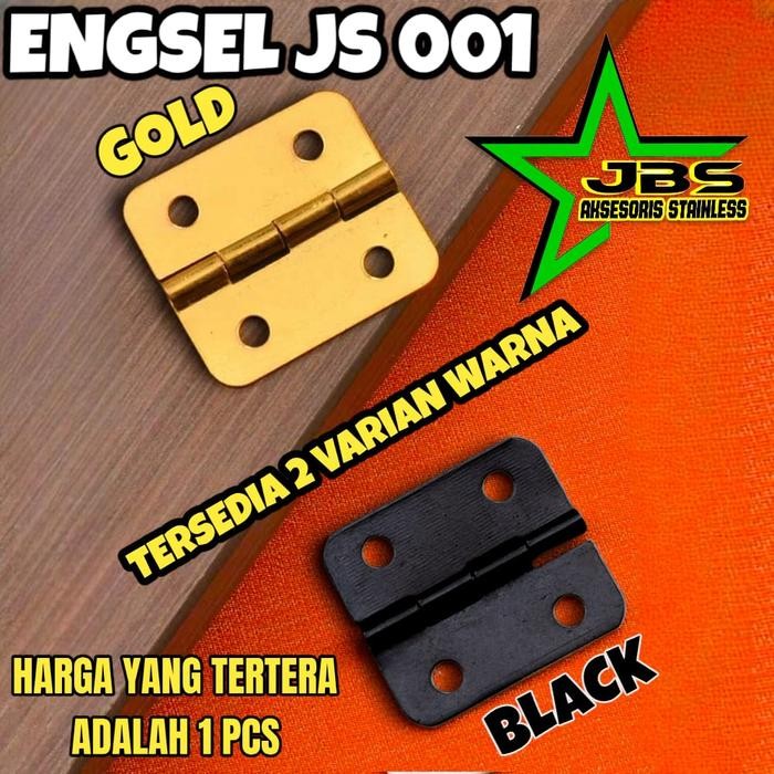 ENGSEL KUPU KOTAK (JS001) 1,6x1,3CM - KUPU KECIL UNTUK FURNITURE DAN DEKORASI *
