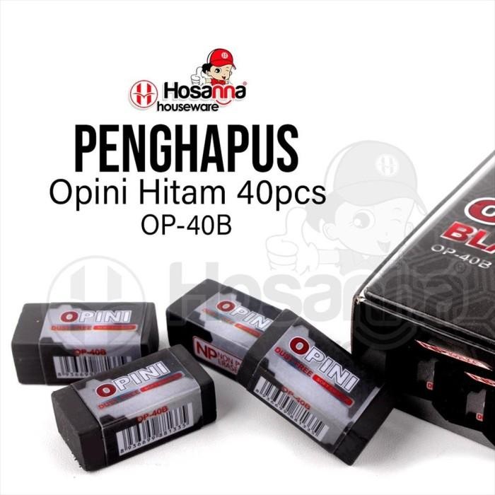 40pcs Penghapus OPINI / Penghapus Pembersih Tulisan / Eraser Hitam Stationery *