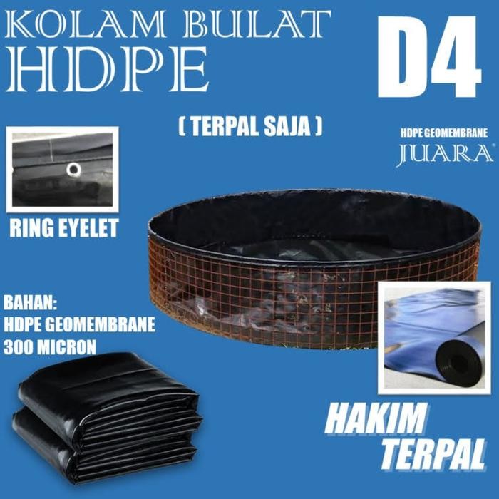 KOLAM D4 HDPE 300 MIKRON (TERPAL SAJA)