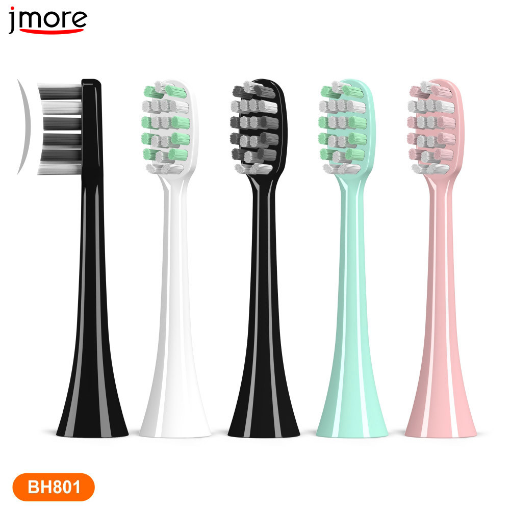 Sonic Electric Toothbrush Heads Replacement Adult BH801 Jmore Oral Care Whiteing Cleaning 4 Colors T