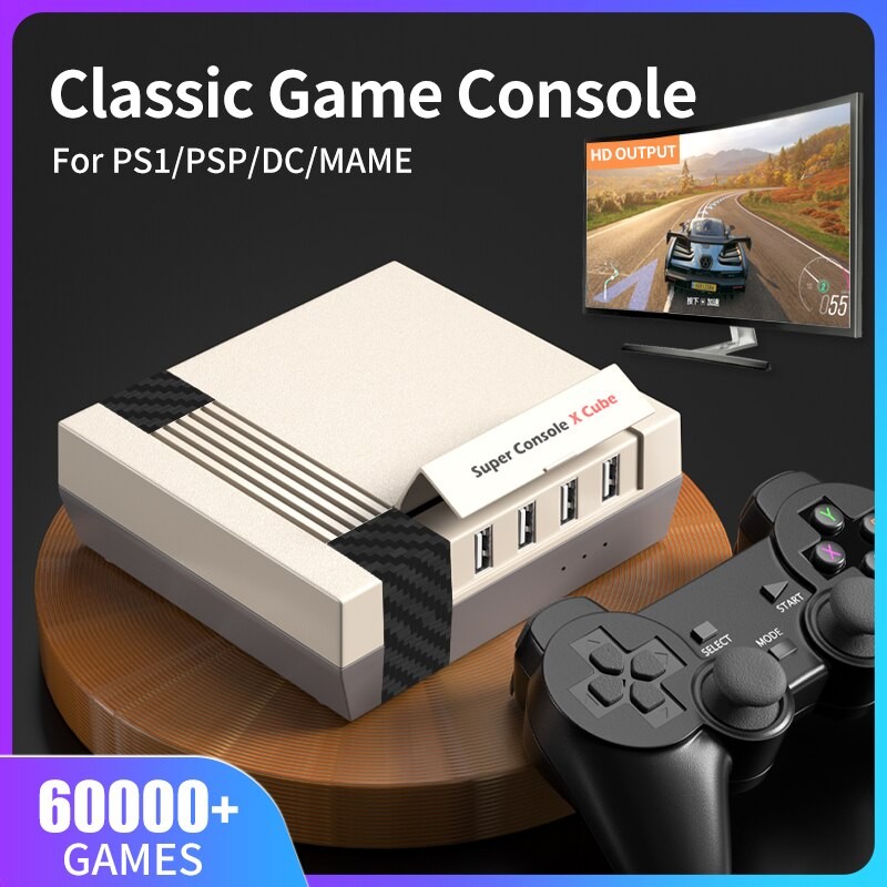 KINHANK Super Console X Cube Retro Video Game Console Support 60000
