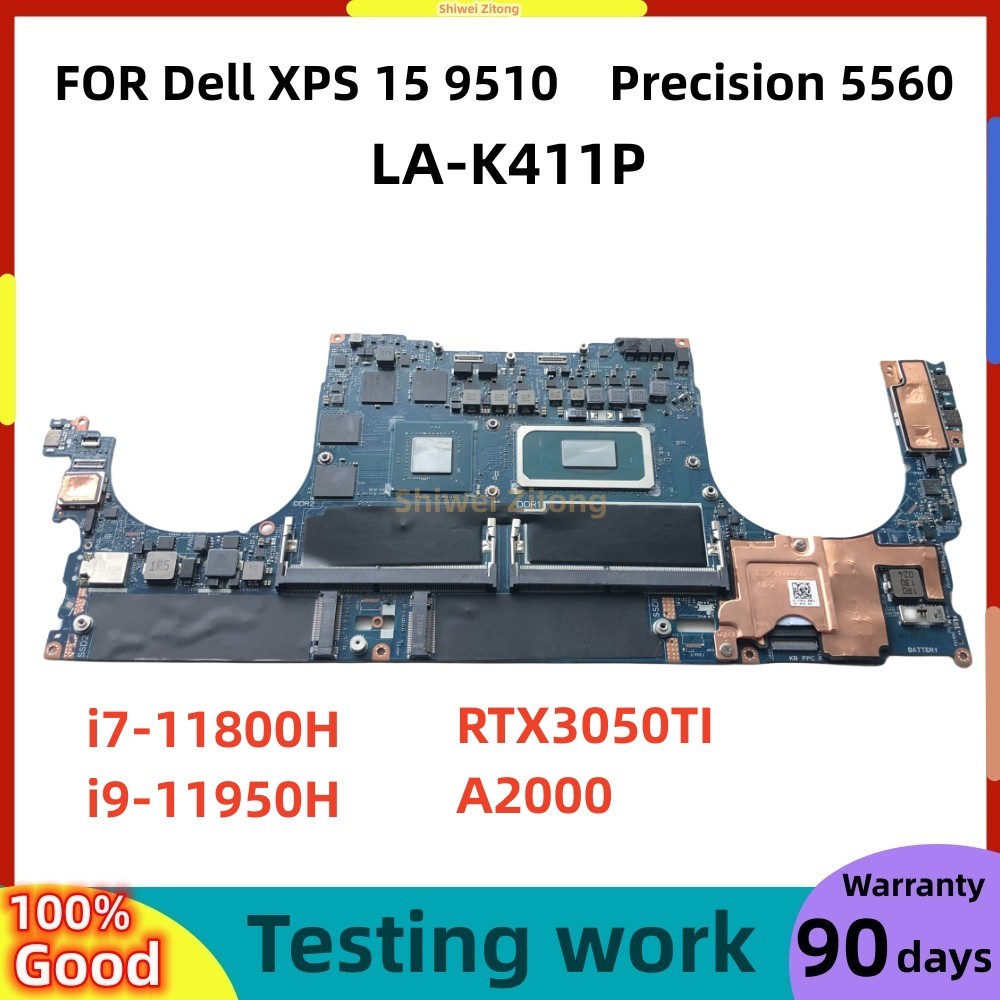 GDP51 GDB51 LA-K411P FOR Dell Precision 5560 XPS 15 9510 Laptop Notebook Motherboard CPU I7-11800H I
