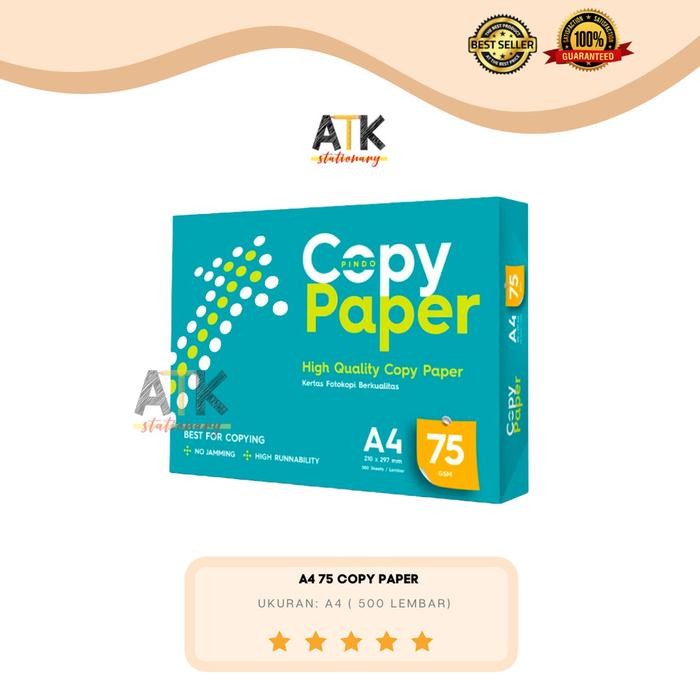 

Kertas Fotocopy A4 75 Gram Copy Paper Atk Pasti Diskon